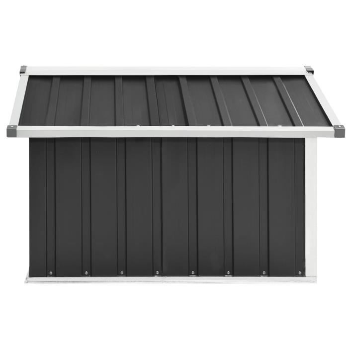Abri Robot Tondeuse 92x97x63 Cm Acier Galvanisé Anthracite - Garage Protection Tondeuse Robotisée Topuality