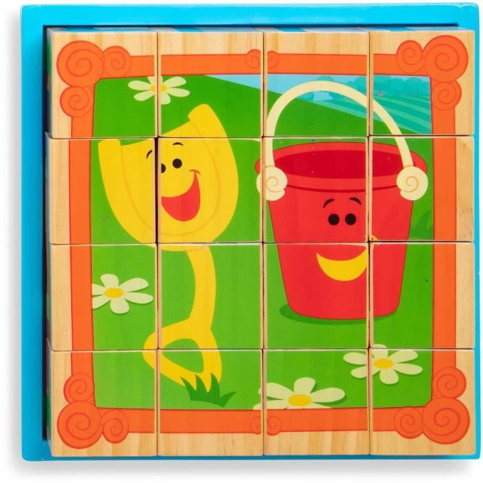 Melissa Doug Blue S Clues You Wooden Cube Puzzle Cdiscount Jeux Jouets