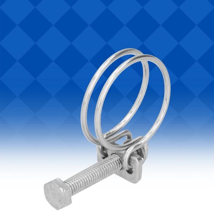 Lot De 5 Colliers De Serrage à Double Fil 28-32 Mm Acier Inoxydable - 11 Tailles Disponibles
