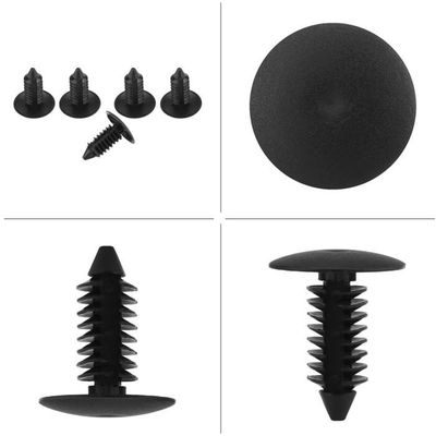 Lot De 40 Rivets Plastique Noirs 10mm - Pour Pare-chocs, Garnitures Auto - Fixations Rapides Et Universelles