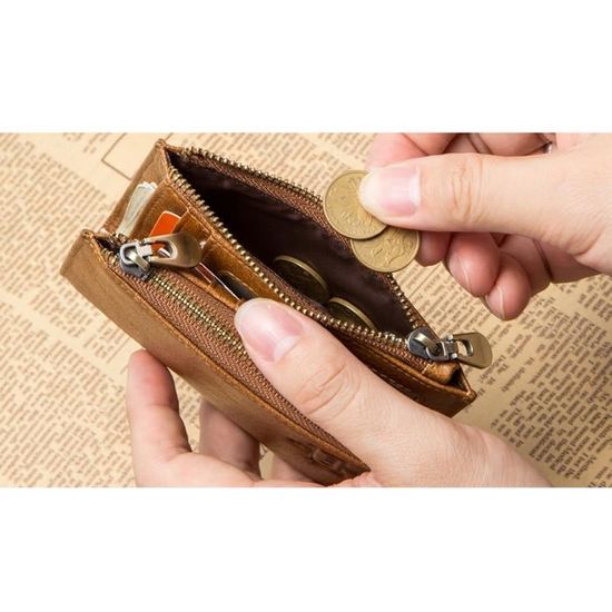 Sacs de rangement Portefeuille en toile antivol avec porte-monnaie  multi-compartiment pour contenir des cents en dollars