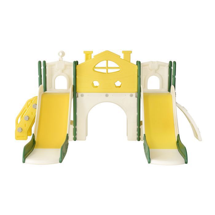 Toboggan Autoportant Avec Panier De Basket Et Télescope – Aire De Jeux Intérieur/extérieur Pour Enfants