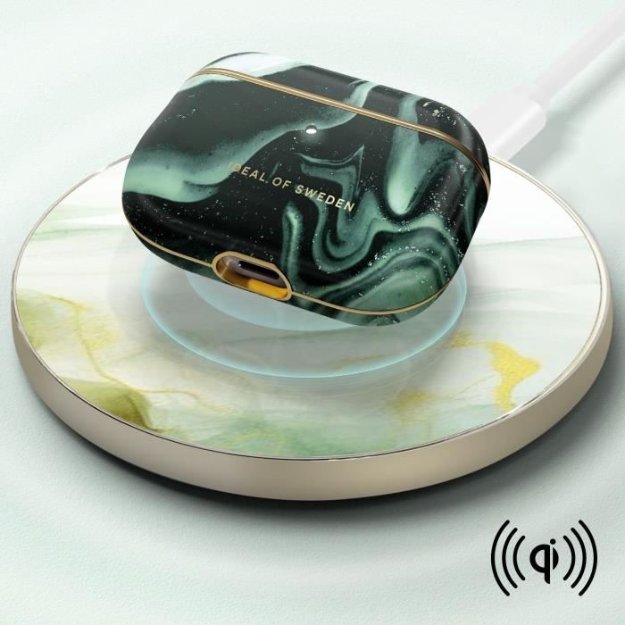 Coque Silicone Antichoc Pour AirPods Pro 2 (2022) - Vert Phosphorescent, Avec Mousqueton, Protection Complète - 10