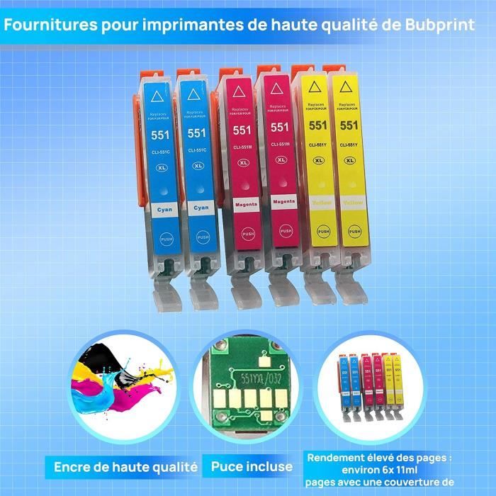 Supply Guy 5 Ink Cartridges Compatible With Canon PGI-2500XL Cyan For - View #8