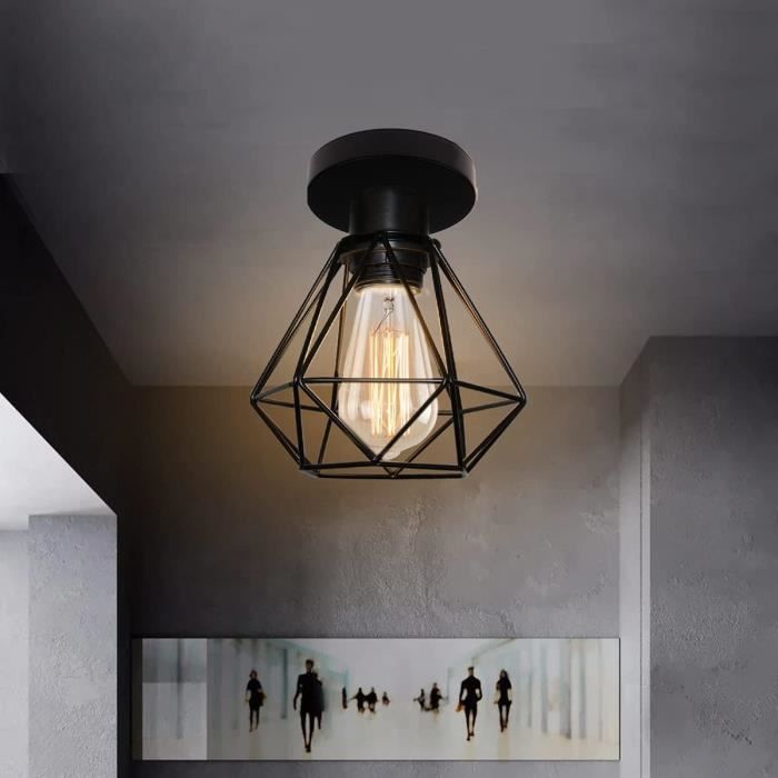 E27 Metal Vintage Suspensions Plafonnier Luminaires Lampe Retro