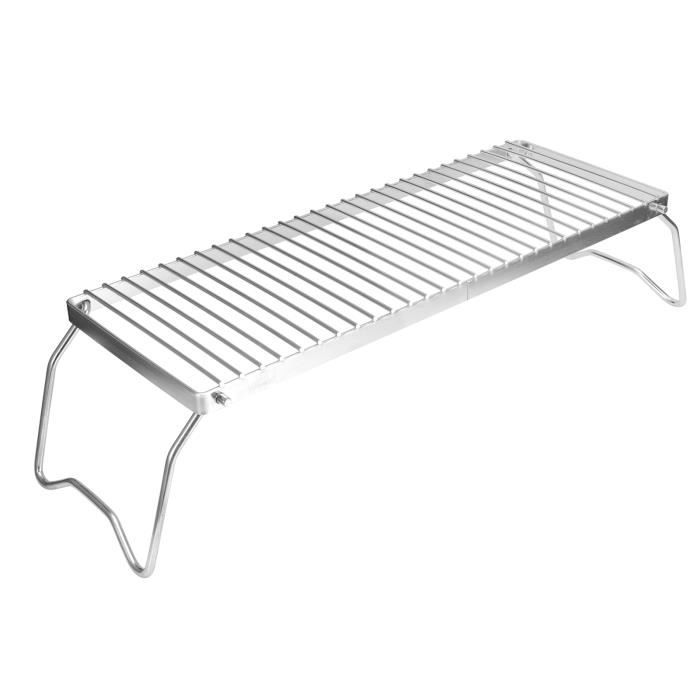 Grille Pliable Pour Camp, Grille Camp, Grille Barbecue Pliable En Acier Inoxydable, Grille À