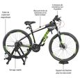 Home trainer vélo Sportana - max. 150kg - noir pliable acier 26“ à 28" - 6 niveaux de résistance-3