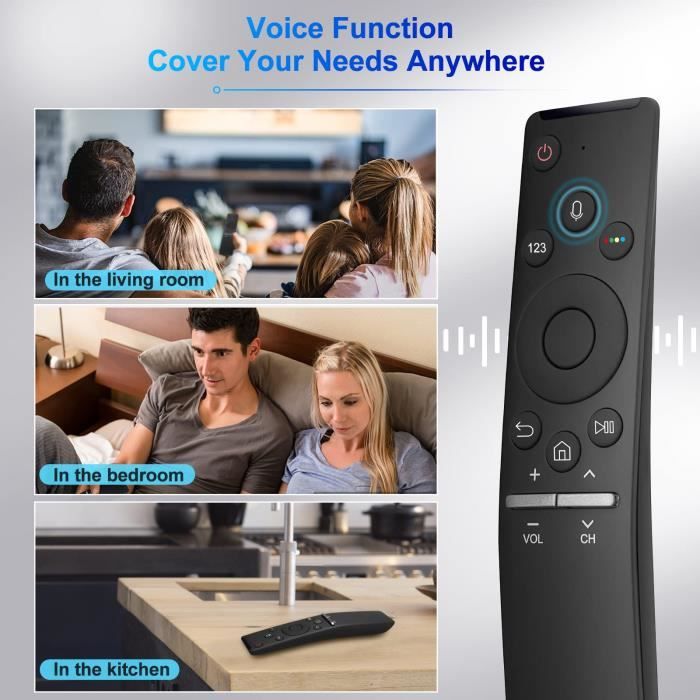 Télécommande vocale universelle à charge solaire Eco BN59-01357D compatible  avec Samsung Neo LED Smart TV avec Netflix Prime Rakuten - Cdiscount TV Son  Photo