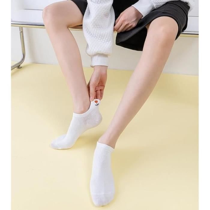 5 paires femmes printemps été automne mignon cheville chaussettes femme  invisible bateau court chaussette pantoufles ensemble pour les femmes 