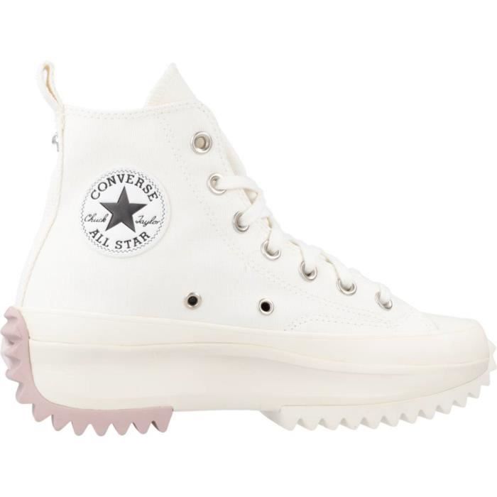 Baskets CONVERSE RUN STAR HIKE HI Blanc Lacets Adulte Blanc Cdiscount Chaussures