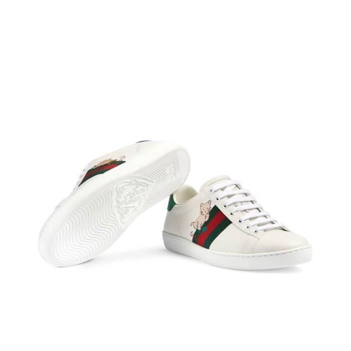 Chaussure gucci deals blanche homme