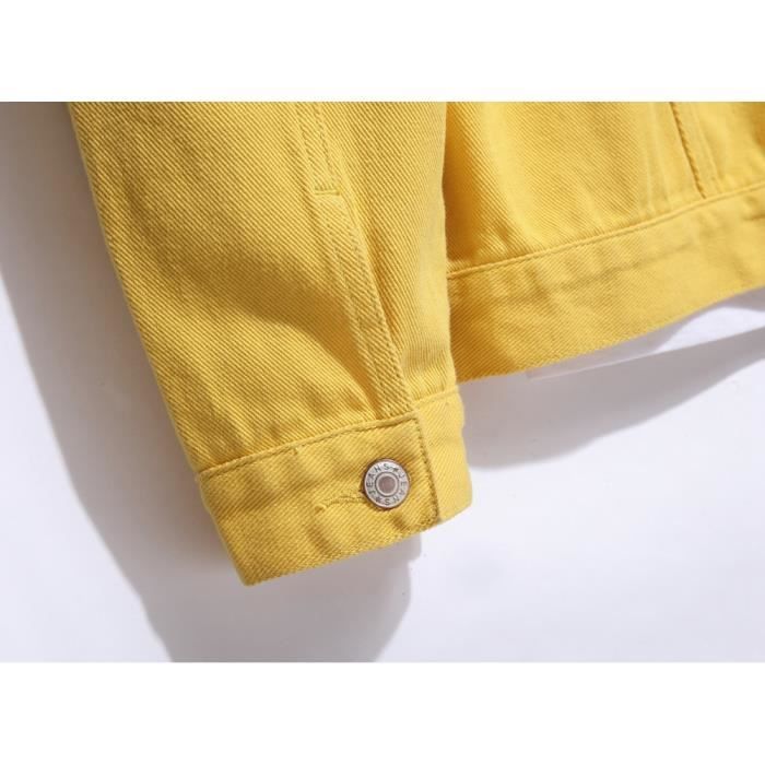 Veste en jean jaune homme clearance