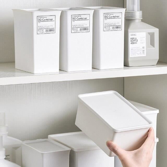 BOCAUX DE CONSERVATION,1--Boîte de rangement pour la buanderie, conteneur  de perles de lessive en poudre, boîte de rangement avec co - Cdiscount  Maison