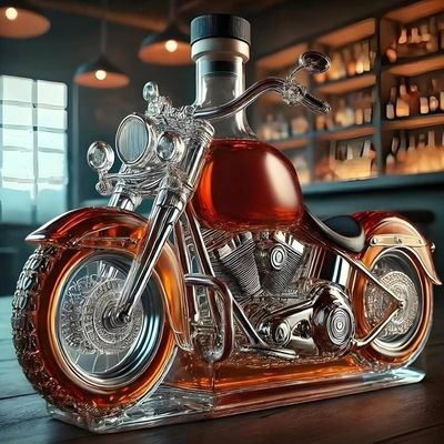 Bouteille En Verre Moto 300ml - Décanteur Whisky Créatif, Bouteille Vin Amusante Pour Spiritueux
