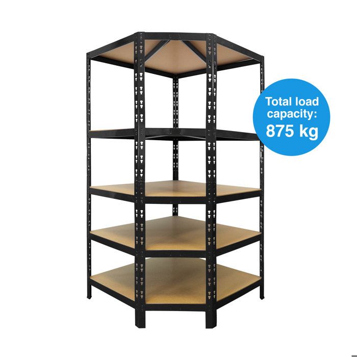 Etagère Rangement Garage Atelier 5 Niveaux Charge Lourde Clipsable Metallique