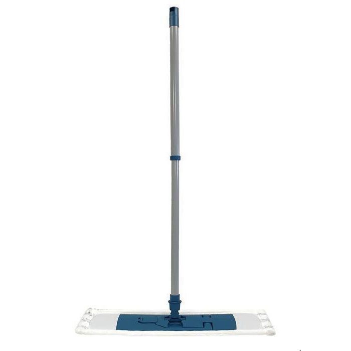 Balai Télescopique Professionnel Avec 2 Serpillères Microfibre - Pour Tous Les Sols, Manche Réglable 68-120 Cm