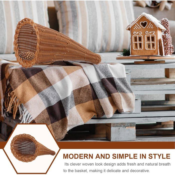Milisten Corne D'abondance Panier Corne D'abondance Panier Pour Centre De Table Noël Panier De Rangement En Rotin Plateau De Service En Osier Décorations De Thanksgiving Milisten Corne D'abondance Panier Corne D'abondance Panier Pour Centre De Table Noël Panier De Rangement En Rotin Plateau De Service En Osier Décorations De Thanksgiving