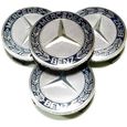 4x Logo Jante Mercedes Benz Bleu Nuit 75mm Cache Moyeu Centre De Roue Emblème-0