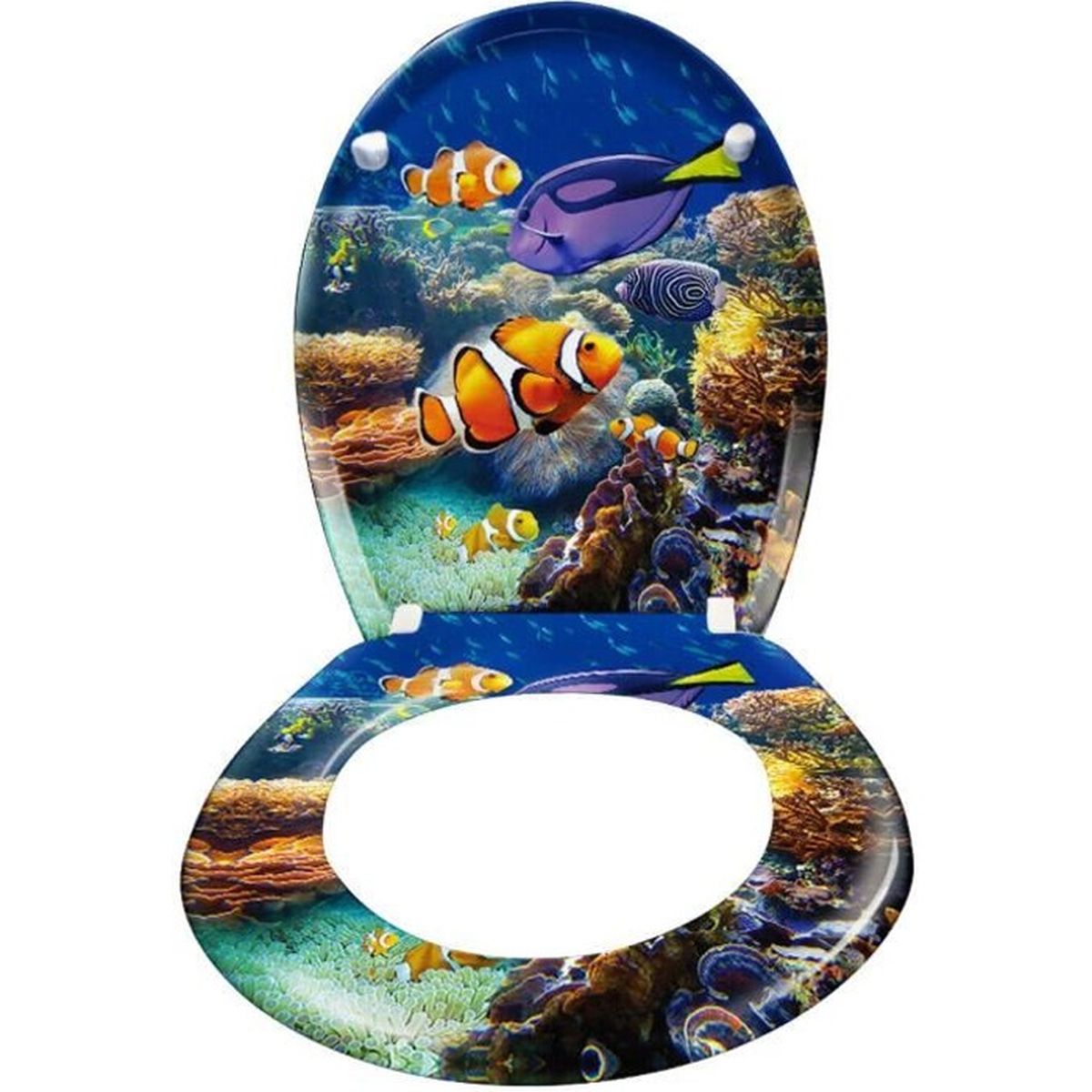 Iprokiu Autocollant mural 3D imperméable pour abattant de toilette - Motif requin Iprokiu Autocollant mural 3D imperméable pour abattant de toilette - Motif requin