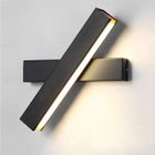 WOTTES 12W Applique Murale LED Lampe Blanche Designe Créatif Luminaire Intérieur Rotation de presque 360 degrés Lampe Noir