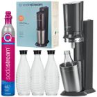 Saturateur d'eau pétillante - SODASTREAM - Crystal 3.0 - 3 carafes en verre - Cylindre CO2 inclus