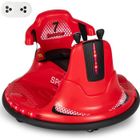 DREAMADE Voiture Electrique Auto-Tamponneuse Enfant 6V avec Télécommande 2,6G, Musique, Lumières LED, Ceinture de Sécurité, Rouge