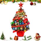 IFANZE Mini Sapin de Noël Artificiel 60cm Mini Arbre de Noël avec LED Guirlande Lumineuse et DIY Ornements Décorations Noël