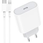 ZISONIX Chargeur Chargeur - Adaptateur 20W - USB-C - Charge rapide - Compatible iPhone 13/12/11/XR/Xs/Max/8/7