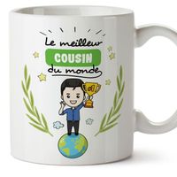 Mug - Tasse Cousin -Famille Monde -Idées Cadeaux Drôles -Tasses de Café - Thé 1