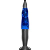 Magma Lampe de lave 25 W Bleu Lampe de lave design en noir clair avec interrupteur de lave lampes de table rétro lampe de table A60