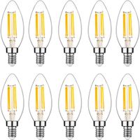 10X E14 LED Ampoule 4W=30W   Ampoules LED Vintage Blanc Froid 6500K C35 Lampe Edison Retro LED Filament 400LM Non Dimmable