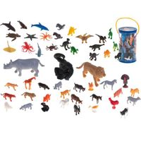 IKONKA Figurines animaux marins dinosaures sauvages set mix 48pcs