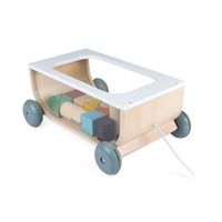 Chariot de Cubes Sweet Cocoon en bois JANOD - Dès 18 Mois - Multicolore