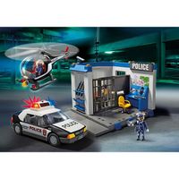 PLAYMOBIL - Poste de police 5607 - Avec 3 personnages et 2 véhicules