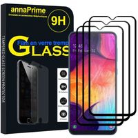 VCOMP® Pour Samsung Galaxy A33 5G 6.4": Lot - Pack de 3 Films de protection d'écran Verre Trempé Plein écran de Couleur - NOIR