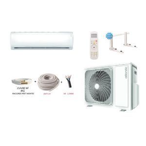 CLIMATISEUR FIXE PRET A POSER CLIMATISATION ATLANTIC DOJO R32 3600W + KIT DE POSE 5 METRES + SUPPORT MURAL