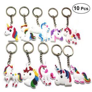 LOT 3 PORTE CLE RESSORT LICORNE MOUSQUETON 20 CM SILICONE MODE DECO