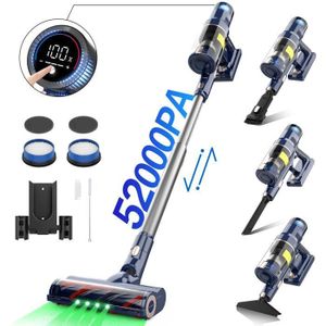 Aspirateur Balai Sans Fil Puissant, 23Kpa Aspirateur Sans Fil, 6-En-1  Aspirateur Avec Led, 40 Min, Moteur Sans Balai Et Batte[H156] - Cdiscount  Electroménager