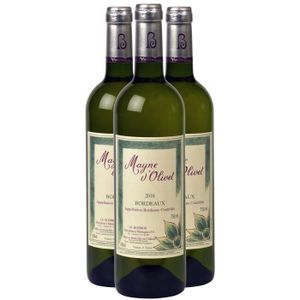 VIN BLANC Mayne d'Olivet Bordeaux Blanc 2016 - Lot de 3x75cl