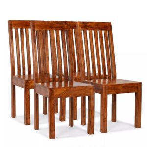 Chaise De Salle A Manger Siege 4 Pcs Bois Massif De Sesham Achat