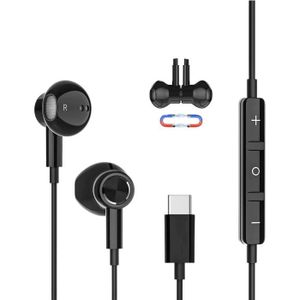 CASQUE - ÉCOUTEURS LIWI-Ecouteur USB C Magnétique Filaire Écouteurs T