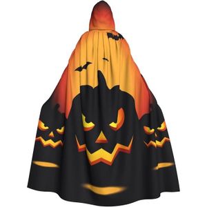 Cape du Sorcier du Diable 150 cm Monbedos Robe à Capuche pour Halloween Noir 