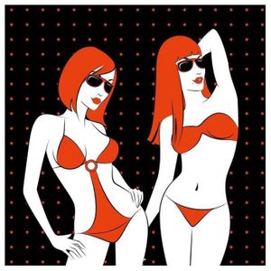 RADIATEUR ÉLECTRIQUE Radiateur mural rayonnant 450W Bikini Rouge - Chauffage infrarouge