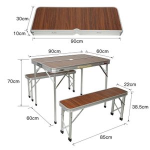 TABLE DE CAMPING JEOBEST. Table de Buffet Pliable 90*60*70cm, Table
