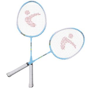 CORDAGE BADMINTON minifinker Raquette de badminton Une paire de raquettes de badminton en alliage d'aluminium pour enfants, jouet sport cordage Bleu