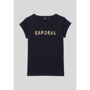 T-SHIRT KAPORAL - T-shirt bleu fille en 100% coton TALO 