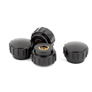 Plastique Tête Bouton De Serrage Jig M5x18mm Filetage Femelle 10Pcs Noir