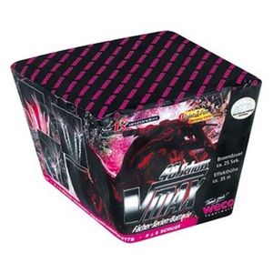 CONFETTIS V-MAX - BATTERIE DE 48 ARTIFICES VARIES AVEC DEPAR