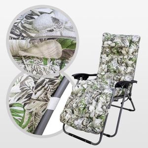 Coussin à motifs gris/blanc pour chaises et fauteuils pliants