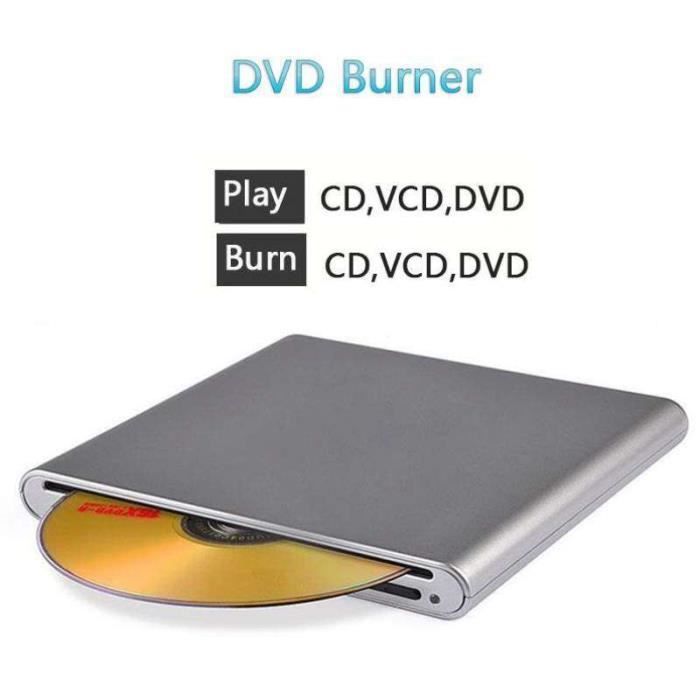 Graveur Blu-ray externe ultramince USB 3.1 GEN 1 avec connexion